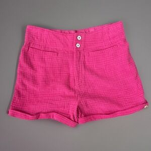 Soft Surroundings Shorts‎ Gauze Shorts High Waist Casual  Pink Cruise color  XS
